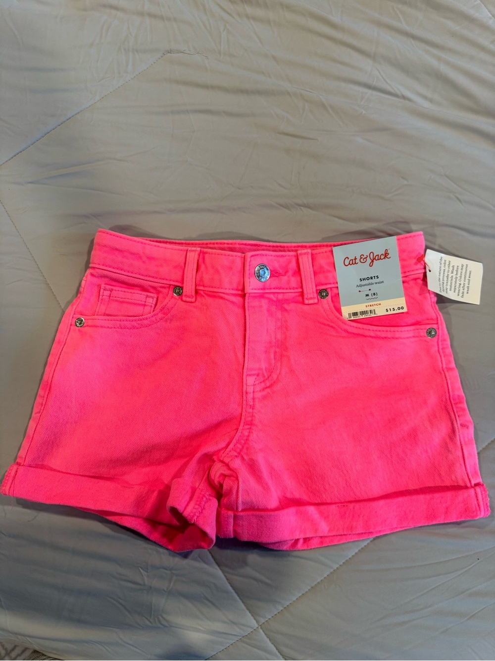 Cat & Jack Bright Pink Girls' Denim Shorts